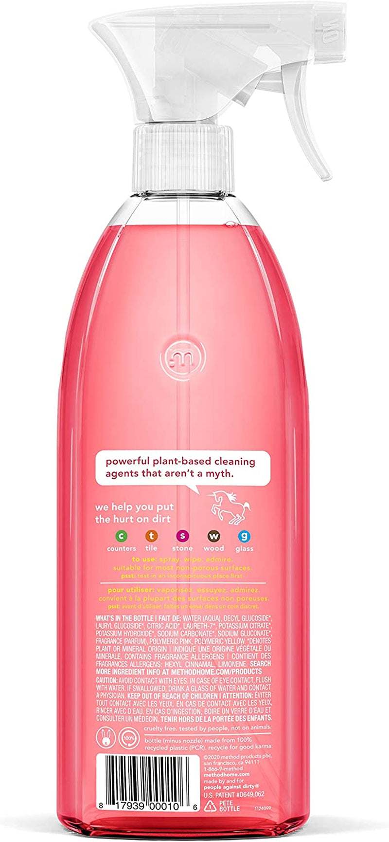 All-Purpose Cleaner, Pink Grapefruit, Plant-Based and Biodegradable Formula Perfect for Most Counters, Tiles, Stone, and More, 28 Oz Spray Bottle