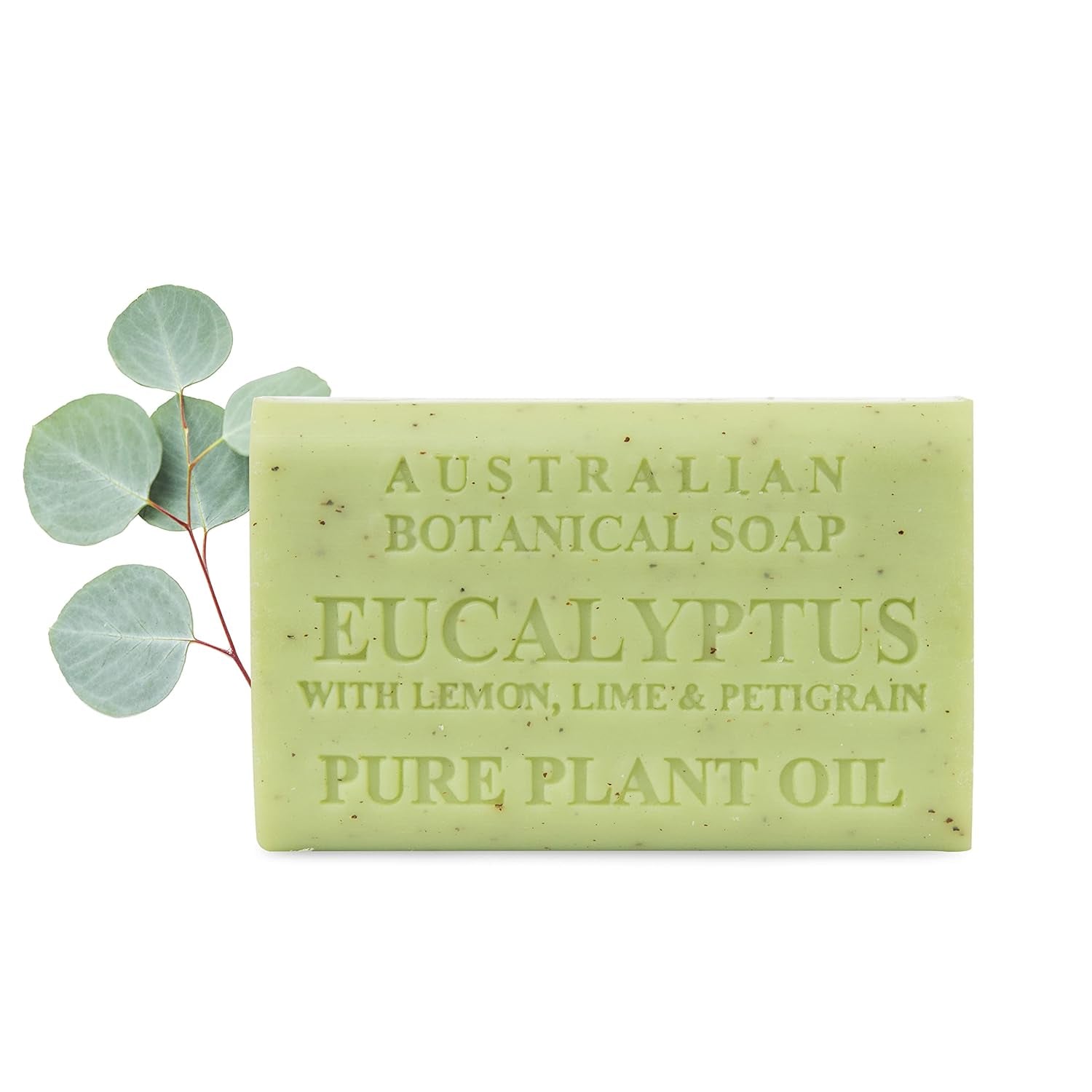 , Eucalyptus with Lemon, Lime, and Petitgrain 6.6 Oz. (187 G) Soap Bar | Natural Ingredient Bar Soap | All Skin Types | Women & Men | Shea Butter Enriched - Pack of 1