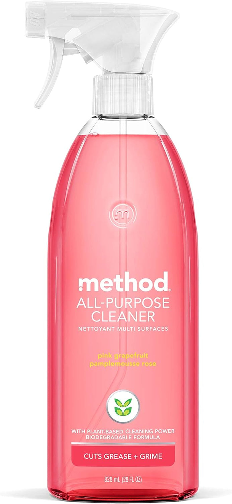 All-Purpose Cleaner, Pink Grapefruit, Plant-Based and Biodegradable Formula Perfect for Most Counters, Tiles, Stone, and More, 28 Oz Spray Bottle