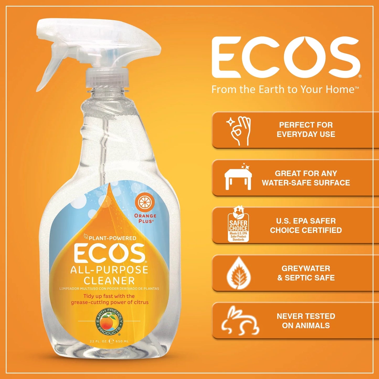 ECOS All Purpose Cleaner, Orange 22 Fl Oz